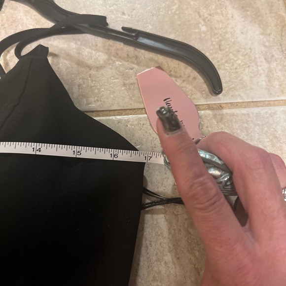 🖤NWT-HAUTE MONDE SEXY BLACK COCKTAIL DRESS WITH RHINESTONES SZ L🖤 - Picture 13 of 14